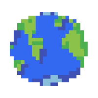 Pixel art Earth image